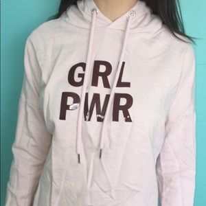 pink GRL PWR hoodie